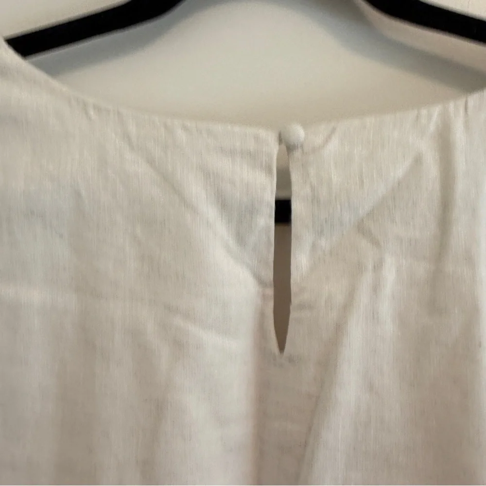 Abercrombie & Fitch White Sleeveless Linen Top - Picture 6 of 6
